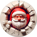 Jabihome Christmas Ornaments 2025, Exchange for Women, Men, Collectible Dated Year Ornaments for Tree, Unique Acrylic Suncatcher, Printed Stained Glass Effect Decor (Cracked Santa)