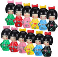 IMIKEYA 12Pcs Japanese Kimono Dolls Resin Miniature Kimono Ornament Figurines - Asian Geisha Decor for Home Table Party Favor Fairy Garden Decoration