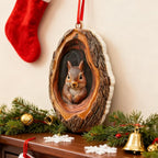 Forest Animal Christmas Ornaments, Valentines Day Gifts for Him Her, Funny Forest Animal Ornaments for Christmas Tree, 3D Resin Squirrel Ornaments Hanging for Animal Lovers & Easter Basket Stuffers