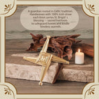 Brilucky Traditional St. Brigid's Wall Cross, Celtic Cross Imbolc Decor, Irish Blessing Wall Decor, 8 Inch