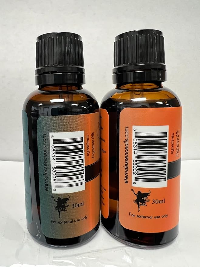 Eternal Essence Oils 2 Pack 30ml Premium Fragrance Oil - Peach Citrus & Seaside Citrus - for Candle, Soap Making, Aromatherapy, Diffusers, Home Care, & Humidifiers