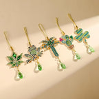 5Pcs Hanging Christmas Ornaments Christmas Tree Green Crystal Drop Pendant for Xmas Wedding Party Gifts Crystal Suncatchers Indoor Home Decor