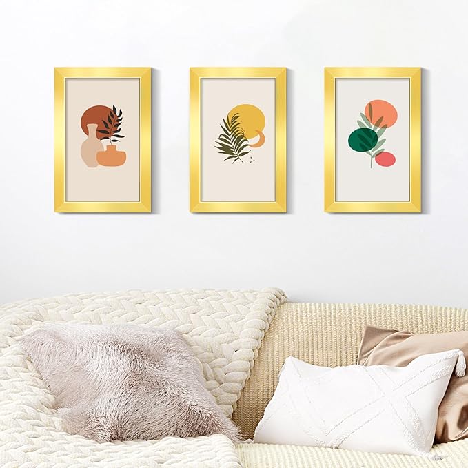 LaVie Home 4x6 Picture Frame Gold Set of 10, Display 4 x 6 Picture, Photo Frame Collage for Wall Gallery or Table Deco, Hanging or Tabletop Display