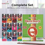 Blunt Black Hand-Dipped Incense Sticks | Premium 24 Assorted Packs - 288 Sticks, 11" Long | Aromatherapy with Long Burn Time | Free Wooden Stick Holder (Scents May Vary)