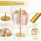 Round Garment Rack, Floor Standing Rotatable Clothing Rack, Portable Retail Display stand for Hanging Clothes Bedrooms Boutiques Commercial Shop Laundry Room