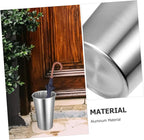 Luxshiny Aluminum Umbrella Stand Waterproof Round Umbrella Storage Bucket for Home Entryway Walking Stick Organizer