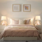 GyroVu 18" Table Lamp Set of 2, Ceramic Lamp Classic Beside Lamps Nightstand Lamp Modern Bedside Lamp for Living Room, Bedroom & Office Rocker Switch Pink-LED Bulbs Included