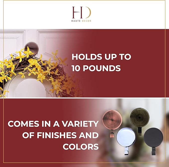 Haute Decor Attract Magnetic Hanger, 1 Pack - Strong Magnet Hook for Metal Doors and Surfaces