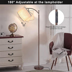 Floor Lamp for Living Room, 4 Color Temperature LED Floor Lamp with Remote Control & Foot Switch, LED Bulb Included, Modern Standing Lamp for Bedroom, Study Room, Office - Oil Rubbed Bronze