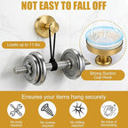 Mity rain Suction Cup Hooks for Door Wreaths, Reusable Metal Wreath Hangers for Front Door Glass Windows, Strong Hold No-Drill Wreath Holder Ideal for Holiday & Christmas Door Decorations（Gold）