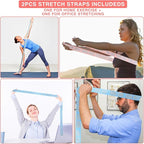 Elastic Yoga Stretching Strap with Loops, CEILIWEN Stretch Straps for Physical Therapy, Pilates Stretch Band, Elastic Exercise Bands, Leg Stretching Strap, Stretch Resistance Bands for Exercise
