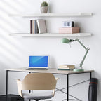 Sorbus Floating Shelves for Wall - 55 Inch Extra-Long Bathroom Shelves, Wall Decor for Bedroom, Kitchen, Living Room, Book Storage - Mounted Floating Shelf with Hidden Brackets (White, 2 Pack)
