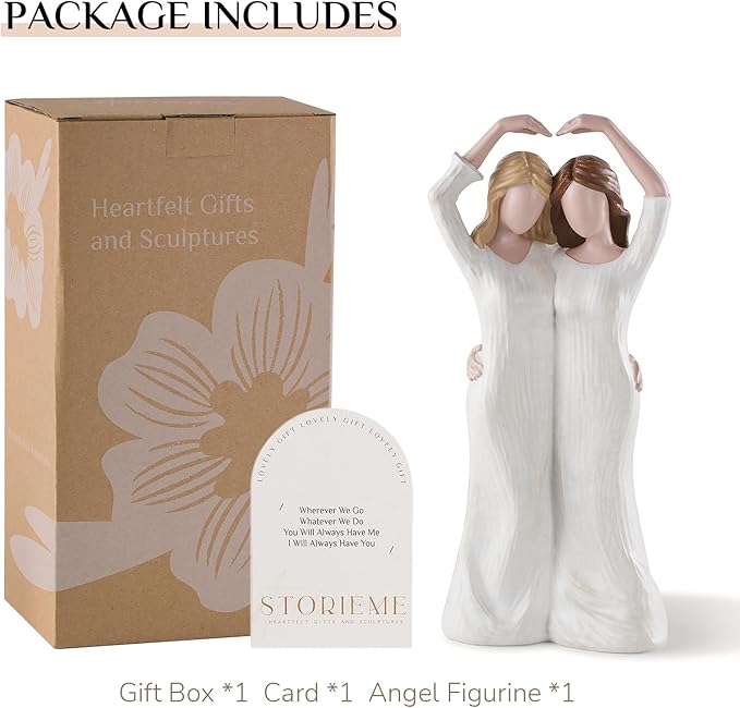 Storieme Gifts for Best Friends Women: Soul Sister Friendship Bestie Birthday Gift - Unique Present for Sisters from Sister Resin Figurines