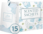 15 Pack Fresh Linen Sachets for Drawers and Closets, Scented Sachets for Drawers, Closet Freshener Sachet for Drawers to Refresh Any Space, Fresh Linen Sachet Bags, Scented Drawer Fresheners