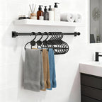 100 Pack Scarf Hanger, 5.5 Inch Plastic Scarf Organizer Space Saving for Closet, Black Multi-Functional Tie Belt Hanging Rack Holder Bulk for Multiple Scarves, Wardrobe Storage