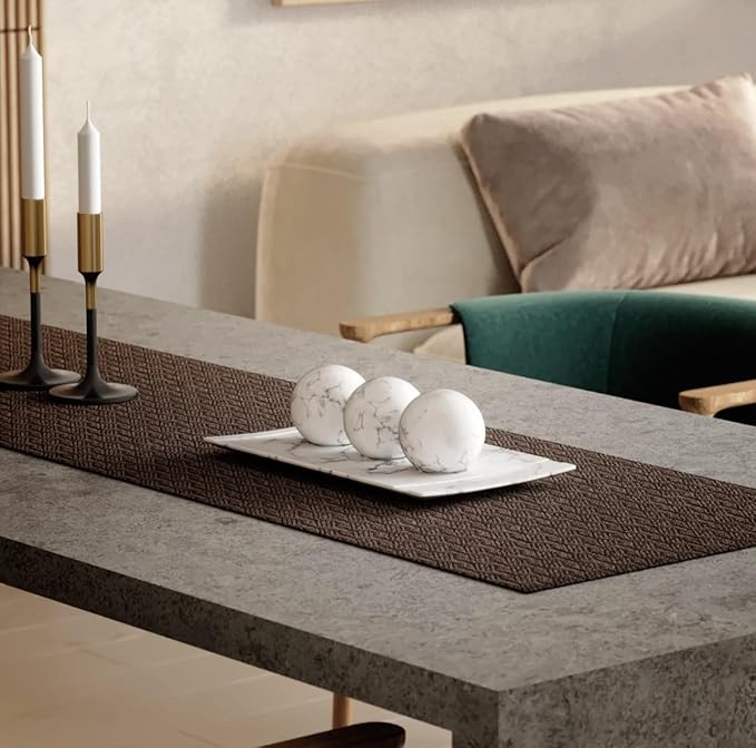 Creative Scents White Marble Look Home Decor Tray and Orb Set Coffee Table Decor for Living Room Centerpiece Table Decorations for Dining Table, Kitchen, Foyer, Entryway Elegant House Decoration