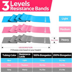 RENRANRING Resistance Bands for Working Out, Exercise Bands for Physical Therapy, Stretch, Recovery, Pilates, Rehab, Strength Training and Yoga Starter Set