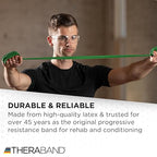 THERABAND Professional Resistance Band, Green Level 3 Heavy, 5 ft Exercise Band for Physical Therapy, Strength Training, Upper and Lower Body Workouts, Yoga and Pilates