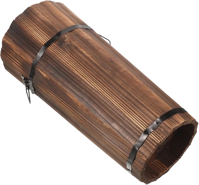 Zerodeko Wooden Umbrella Bucket Stand for Outdoor Use Wood Material Umbrella Holder Rack Stable and Wear Resistant Storage for Entryway and Office
