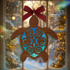 Turtle Christmas Ornaments 2025, Unique Turtle Xmas Gifts for Neighbors, Friends, Family, Turtle Gifts for Women, 3D Effect Flat Ornaments and 2 Layer
