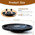 Energi Core Balance Board for Standing Desk and Core Workout - Anti-Slip Surface - Black, Green