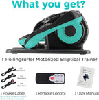Under Desk Elliptical Machine, Electric Leg Exerciser for Seniors, Compact Seated Pedal Exerciser, Portable Elliptical Trainer with Remote and Non-Slip Pedals for Teens Adults