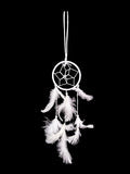 Dream Catchers Wall Decor, Handmade Feather Bedroom Home Car Decor Nursery Room Hanging Decoration (3" White Ring)