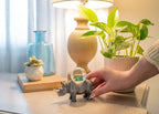 Elanze Designs Rhino Mother and Baby Miniature 45MM Sturdy Polyresin Magical Whimsical Tabletop Dresser Nightstand Glitter Water Snow Globe Figurine Decoration