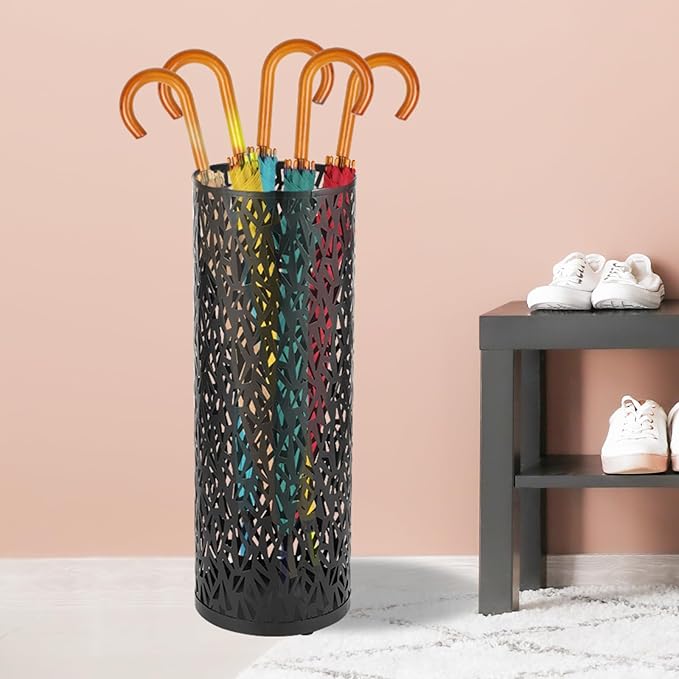 Umbrella Holder Rack - Metal Freestanding Umbrella Stand for Entryway, Canes & Walking Sticks