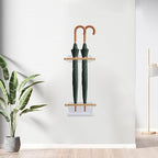 Bitray Umbrella Stand Holder Metal Wall Mounted Umbrella Holder Rack Space Saving Umbrella Holder for Home and Hotel - White