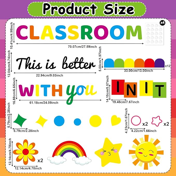 Growth Mindset Bulletin Board Cutouts, This Classroom is Better with You in It Positive Motivational Affirmation Station Classroom Decoration Paper Cutouts for Back to School Chalkboards Wall Decor