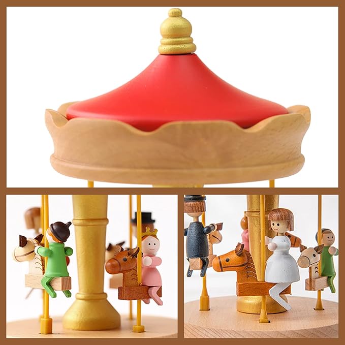 ROSIKING Classical Music Box Revolve Musical Boxes Christmas Birthday Valentine's Day Gifts for Lover, Boyfriend, Girlfriend, Husband, Wife Plays You are My Sunshine