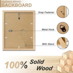 Natural Solid Wood 8.5x11 Picture Frame, Display 8.5 x 11 Inch Picture Poster Photo, Vertical & Horizontal Wall Hanging - 2 Pack/Natural/8.5"x11"