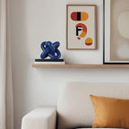 DOVDOV Blue Knot Sculpture, Three Knot Sculptures, Blue Home Decor Accents, Knot Sculptures for Rustic-Style Coffee Tables, Living Room Dining Tables, Entrance Hall Shelves, and Small Decorations.