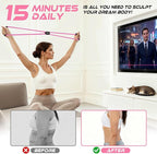 Resistance Bands, Figure 8 Resistance Band, Exercise Bands with Handles, Weights Workout Bands for Arms, Back, Shoulder, Leg, Physical Therapy, Pilates, Home Workout Equipment That Replace Dumbbells
