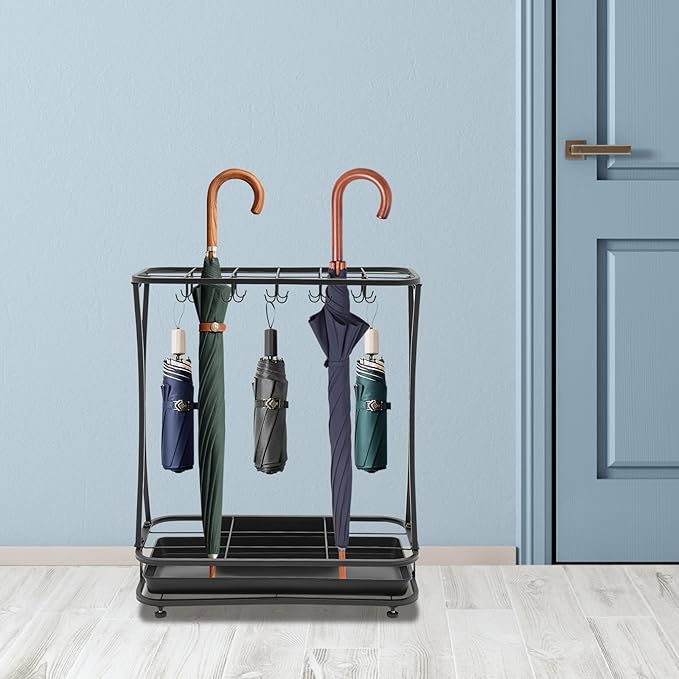 Umbrella Rack Stand,18-Slots Umbrella Holder with Removable Drip Tray, Umbrella Rack Organizer Free Standing Decor for Home Office Entryway