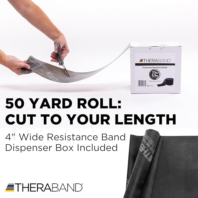 THERABAND Resistance Band, Special Heavy, 50-Yard Roll, Elastic Band for Exercise
