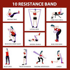 LEEKEY Resistance Bands, Exercise Bands with Handles,Pull Up Assist Bands - Band Set with Door Anchor - Bands for Working Out,Band for Men and Women Fitness Training,Home Workouts