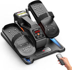 Medilax Black Portable Under Desk Elliptical Machine with Wireless Remote. 12 Manual & 3 Automatic Speeds. Pedal Ellipse Leg Exerciser. Leg Exerciser While Sitting for Seniors Adults Home Office