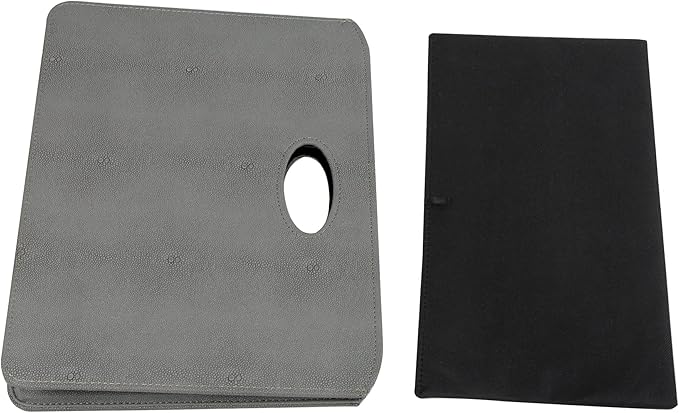 HofferRuffer Magazine Basket Holder, Foldable Magazine Rack, Document File Holder Organizer, File Folder, Newspaper Storage Bin Organizer for Home or Office (Dark Grey Shagreen)