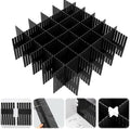 Blosssound 15 Pcs 5.12 Tall Drawer Divider Adjustable Drawer Organizer DIY Ultra Deep Storage Organizer Separator with Fixed Buckle for Underwear Socks Dormitory Office Kitchen Bedroom(Black)