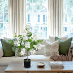 Fake Plants Bougainvillea Artificial Flowers, Fake Flowers Faux Trees Indoor 25.5", White Flowers Artificial Bougainvillea Trees for Home, Living Room, Bedroom, Kitchen, Dining Room Table Decor