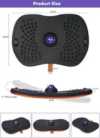 Balance Board for Standing Desk with Massage Ball, Anti-Slip Wobble Board for Office & Home, 360° Rotation Wooden Core Mat for Foot Pain Relief & Anti-Fatigue, Supports 300 lbs