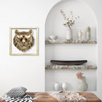 Newinhome Animal Heads Wall Decor (Includes Metal Frame) Resin Animals Sculptures Head Wall Hanging Decoration Gold vintage Wall Sculpture for Living Room Bedroom Office(Tiger)