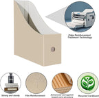 Limitliho 12 Pack Cardboard Magazine Holder for Desk, Book Bins for Classroom Library,Office,Home, 10.6" H x 10.2" L x 3.5" W in Magazine File Holder (Fresh color)