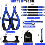 Upgraded Pull Up Assistance Bands, Heavy Duty Resistance Bands with Handles, Exercise Band with Door Anchor, Adjustable Workout Band Set for Pull Up Bar, Full Body Strength&Muscle Training, Home Gym