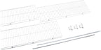 Rubbermaid Full Closet Organization Shelf System, Direct Wall Mount, Adjustable from 6.5-8 ft, Mounting Hardware Kit Included, White, Wire Shelving Organization for Home/Laundry/Mudroom/Pantry/Linen