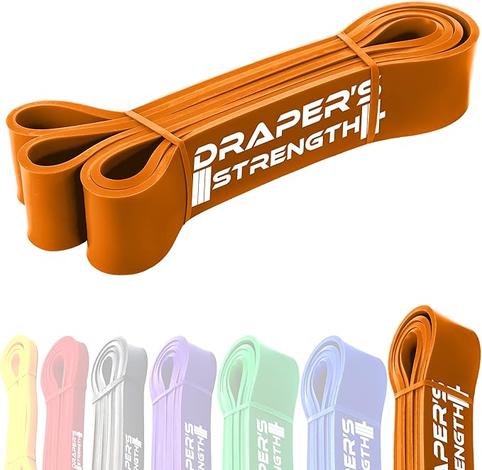 Draper's Strength Heavy Duty Resistance Stretch Loop Bands for Powerlifting Workout Exercise and Assisted Pull Ups
