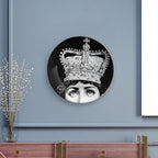 Lina Cavalieri Plate, Wall Decorative Plate, Mysterious Face Plate Wall Hanging Decoration,Including Bracket And Special Spring HooK,style-5,7inch