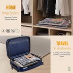 Rechargeable Wireless Pump Travel Vacuum Storage Bags, 15 Pack Portable Seal Bags for Travel and Home, Compression Packing for Clothing, Clothes, Blankets, Luggage, Suitcase